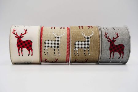 Reindeer With Buffalo Plaid Ribbon_ALL
